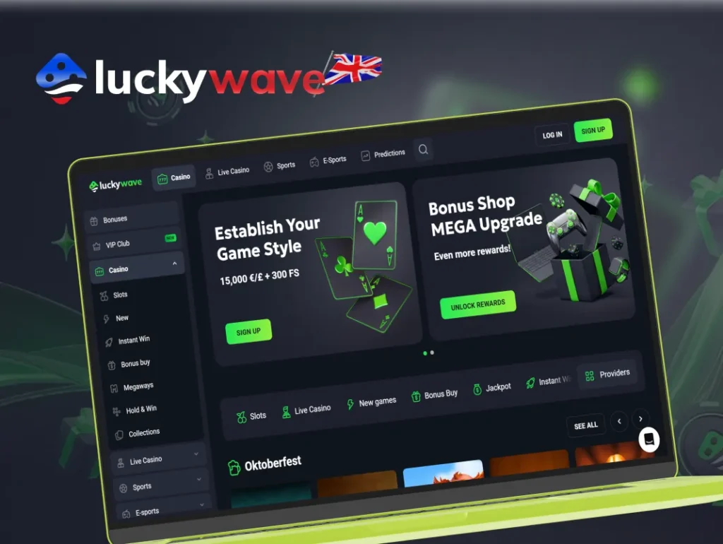 LuckyWave casino overview with key features for UK players
